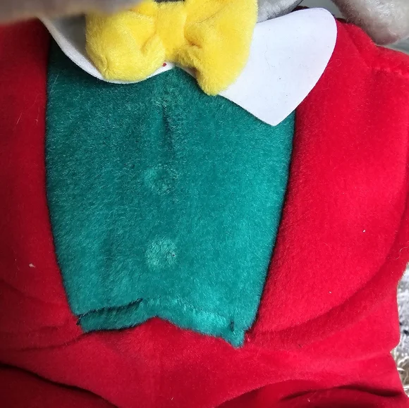 Vintage Macys 1988 Gund Babar the elephant king 14" Plush Red Suit Yellow Crown - Picture 5 of 7